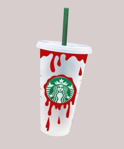 Dottie Digitals - Starbucks SVG Halloween Blood Drip Hot Cup Svg