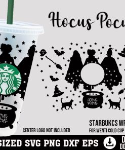 DIY Hocus Pocus Starbucks Cup Wrap (Free Cricut Design)