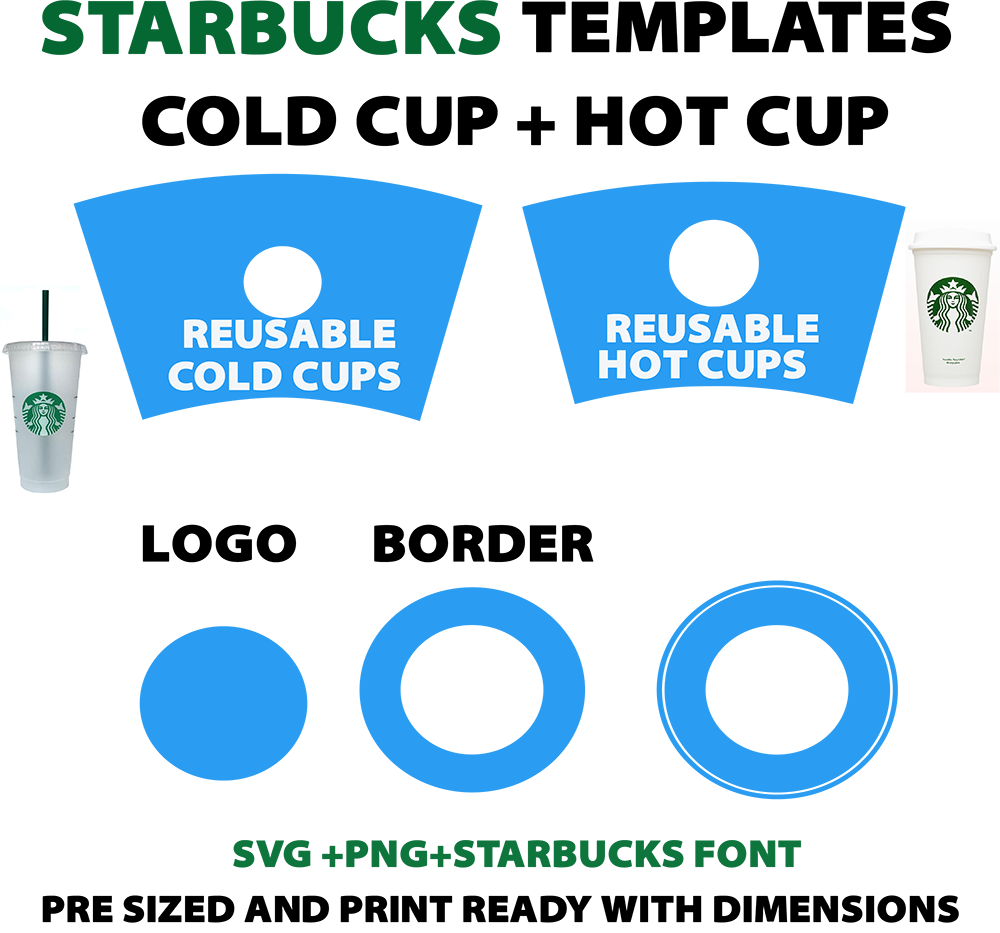 Digital Download Starbucks Cup Template Svg Full Wrap Hot Cup Template Starbucks 16 oz Hot Cup Dimensions SVG