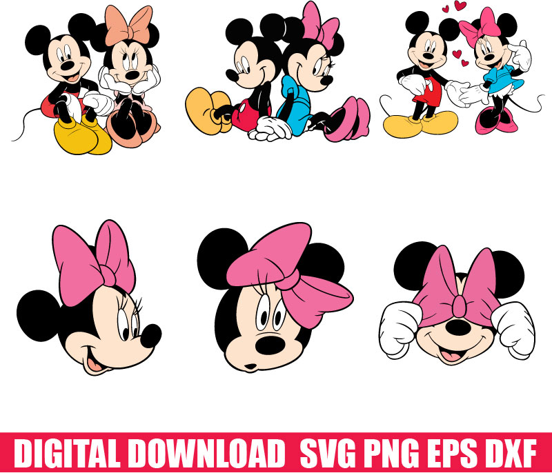 Minnie Svg Disney Character Svg Minnie Mouse Svg Cartoon Svg Disney Minnie Svg Minnie Head Svg Disney Svg Mickey Mouse Svg