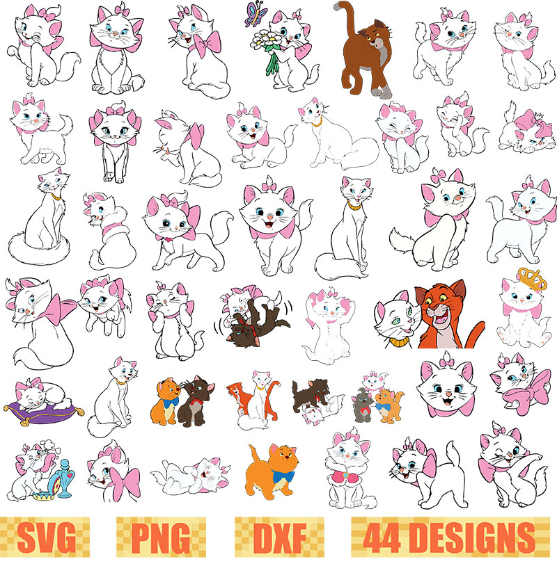 Marie Png, Aristocats PNG Clipart Layered files for Cricut c - Inspire  Uplift