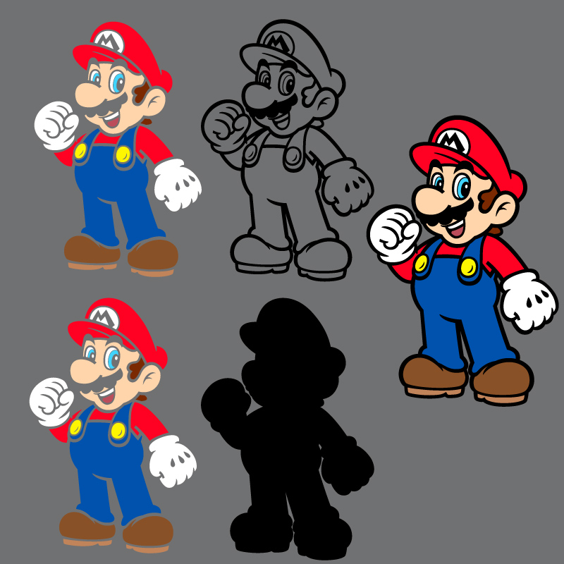 FREE Super Mario SVG File for Cricut - Free Mario Bros Layered SVG