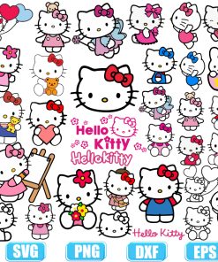 Hello Kitty SVG Bundle, Kawaii Kitty SVG Bundle