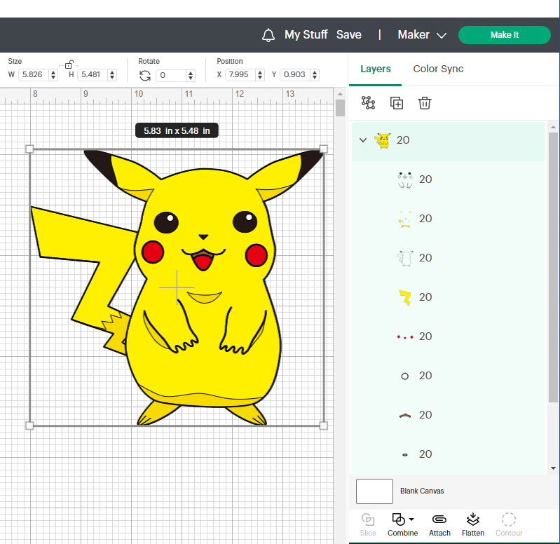 Pikachu SVG/PNG File Cut File Pokemonpikachu Profile Vinyl 